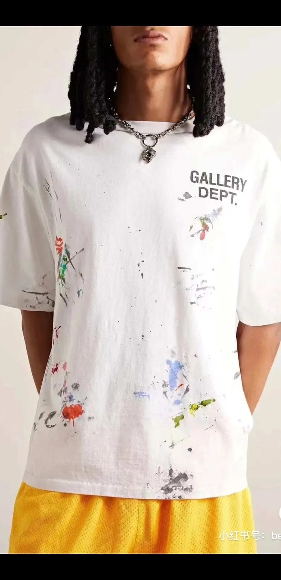 Model D136 Gallery dept American trendy brand full-body dot printed high street short-sleeved T-shirt. The printing is breathable, soft and non-sticky. After shrinking and shaping, it is soft, comfortable and breathable, does not pill, does not fade or change shape, S to XL, p110